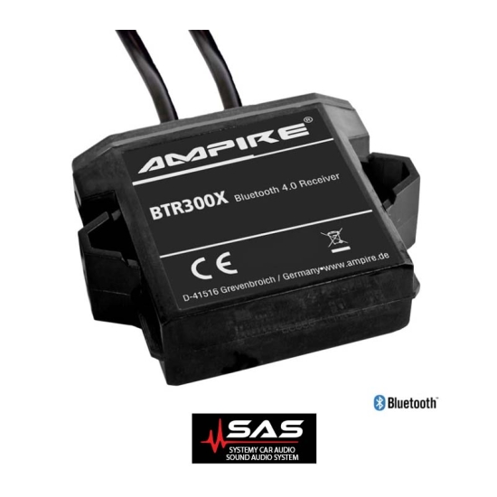 Adapter Bluetooth Ampire BTR300X Odbiornik Bluetooth z aptX® do bezprzewodowego, strumieniowego przesyłania audio Bluetooth A2DP.